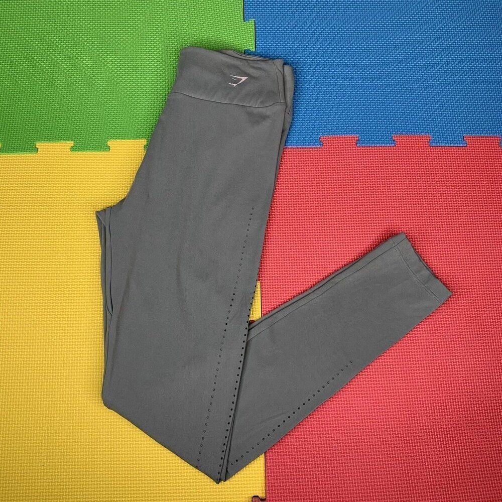 Gymshark Energy Seamless Leggings Laser cutouts Green Pants Small/Medium? *FLAWS